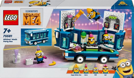 LEGO Despicable Me 4 - Muzikale feestbus van de Minions - 75581