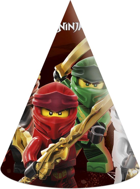 Folat Feesthoedjes Lego Ninjago Papier 6 Stuks