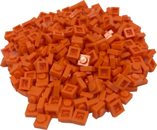 400 Bouwstenen 1x1 plate | Oranje | Compatibel met Lego Classic | Keuze uit vele kleuren | SmallBricks