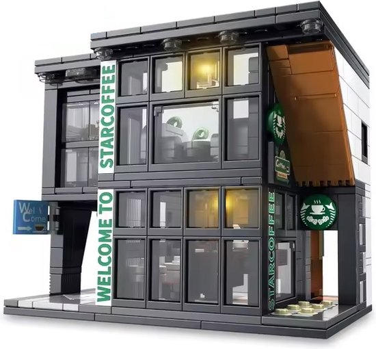 bouwblokjes Coffee House, Starcoffie, 587 steentjes, ook geschikt in combinatie met Lego