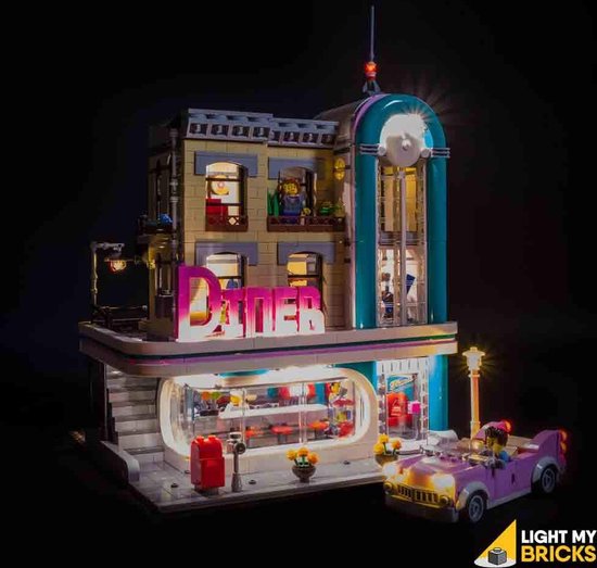 Light My Bricks - Verlichtingsset geschikt voor LEGO Downtown Diner 10260