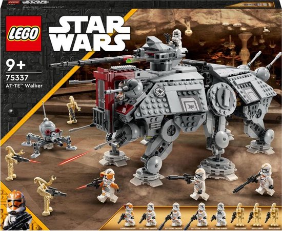 LEGO Star Wars AT-TE Walker Verstelbaar Model met Clone Troopers en Droid Figuren - 75337