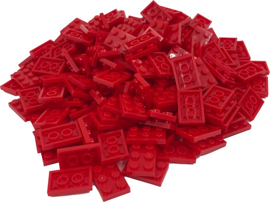 200 Bouwstenen 2x3 plate | Rood | Compatibel met Lego Classic | Keuze uit vele kleuren | SmallBricks