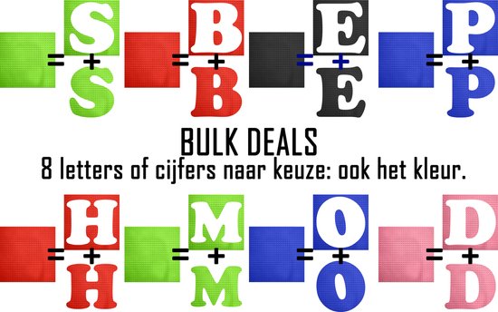 Bouwplaat / Grondplaat - Uitgesneden letters & cijfers: BULK DEAL: 8 letters of cijfers - Geschikt voor LEGO - city stenen 32 x 32 noppen - bouwplaat - groot city classic technic - cadeau - speelgoed