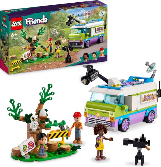 LEGO Friends Nieuwsbusje Dieren Redden Speelgoed voor 6+ Jaar Oude Kinderen - 41749