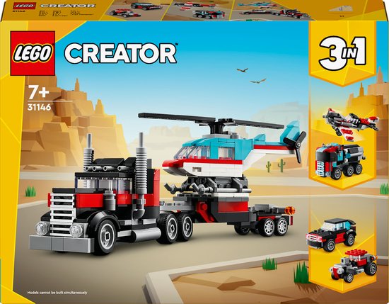 LEGO Creator 3in1 Truck met helikopter - 31146