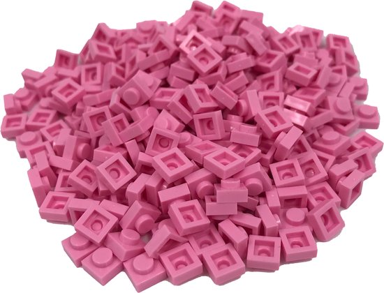 400 Bouwstenen 1x1 plate | Roze | Compatibel met Lego Classic | Keuze uit vele kleuren | SmallBricks