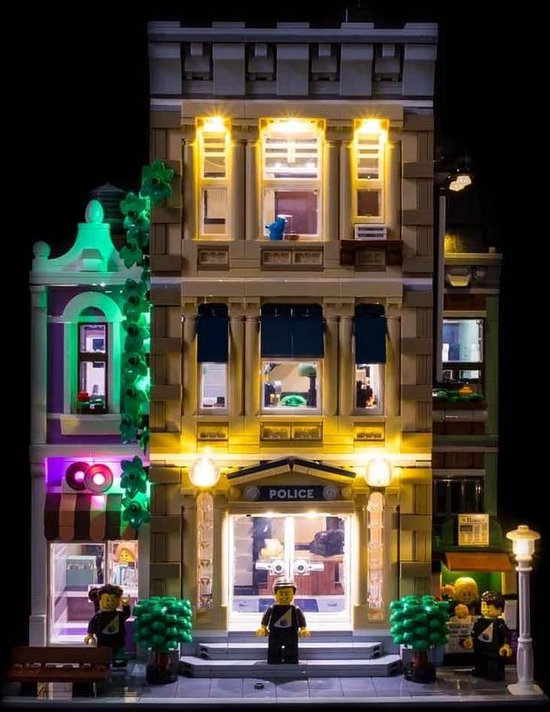 Light My Bricks - Geschikt voor LEGO Politiebureau 10278 Verlichtings Set