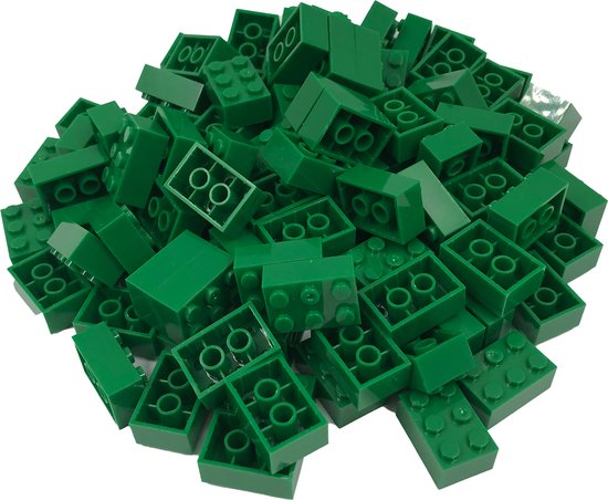 100 Bouwstenen 2x3 | Groen | Compatibel met Lego Classic | Keuze uit vele kleuren | SmallBricks