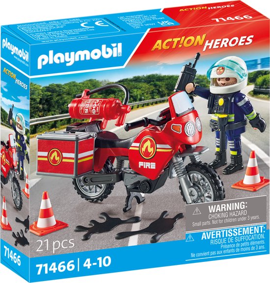 PLAYMOBIL Action Heroes Brandweer op de plaats van het ongeval - 71466