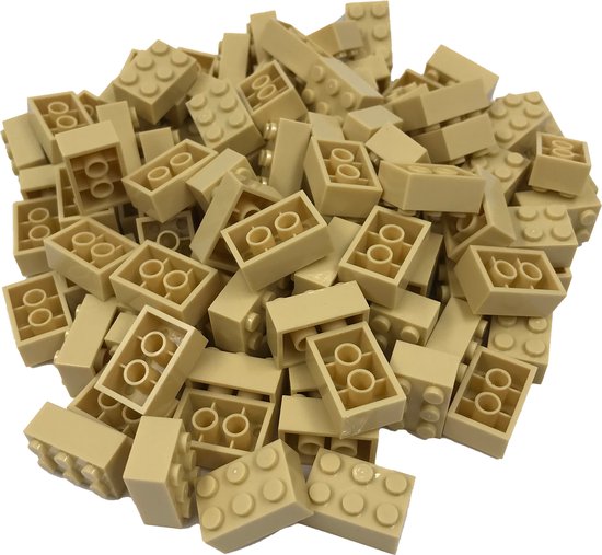 100 Bouwstenen 2x3 | Tan | Compatibel met Lego Classic | Keuze uit vele kleuren | SmallBricks