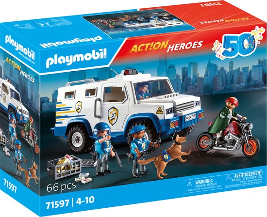 PLAYMOBIL Action Heroes 50YR Geldtransport - 71597