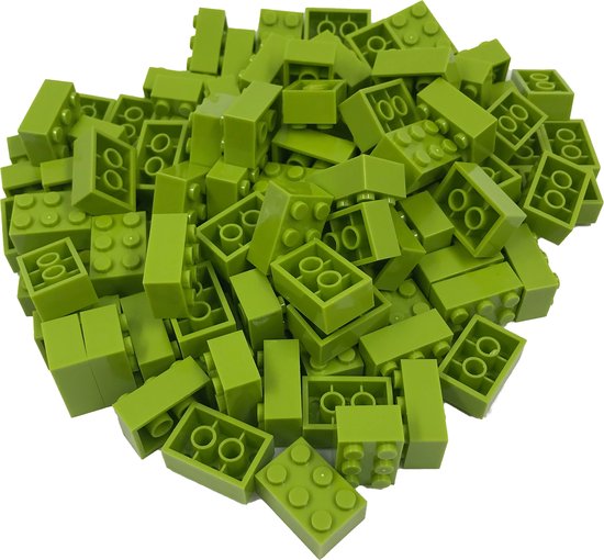 100 Bouwstenen 2x3 | Lime | Compatibel met Lego Classic | Keuze uit vele kleuren | SmallBricks