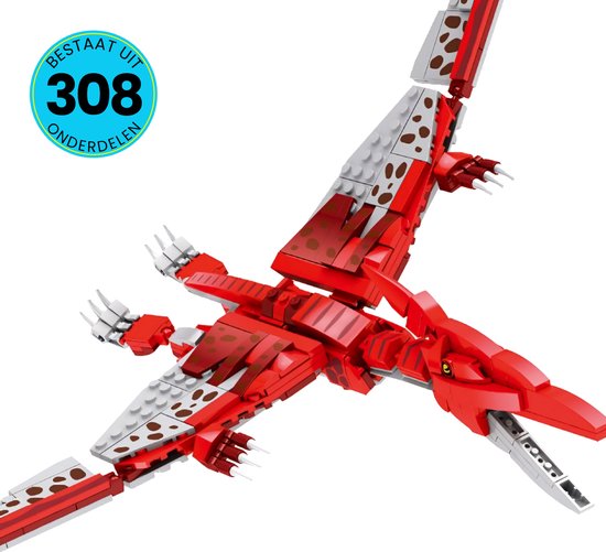 Dino Speelgoed Set - Geschikt Voor Lego - 308 Bouwstenen - Pterosaur - Bouwset - STEM Speelgoed - Bouwsets - Bouwspeelgoed - Inclusief Handleiding