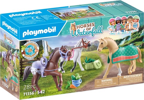 PLAYMOBIL Horses of Waterfall 3 paarden met accessoires - 71356