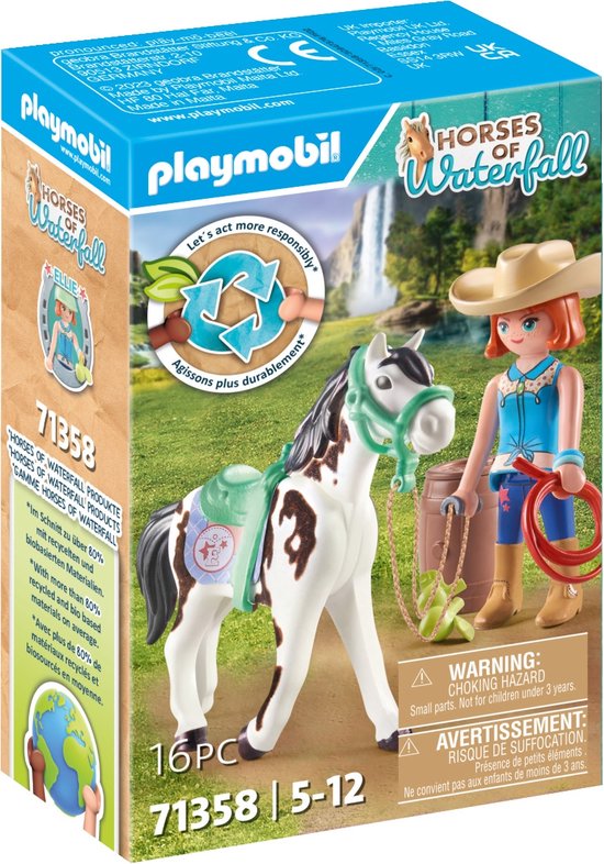 PLAYMOBIL Horses of Waterfall Ellie en Sawdust speelset - 71358