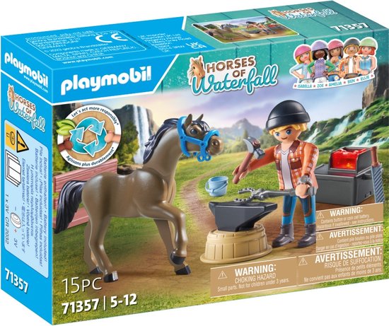 PLAYMOBIL Horses of Waterfall Hoefsmid: Ben & Achilles - 71357