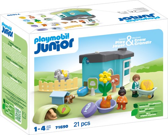 PLAYMOBIL Junior Dierenpension met voerautomaat - 71690