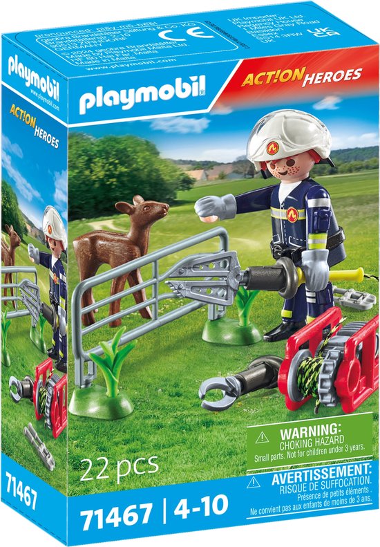 PLAYMOBIL Action Heroes Dierenbescherming brandweer - 71467