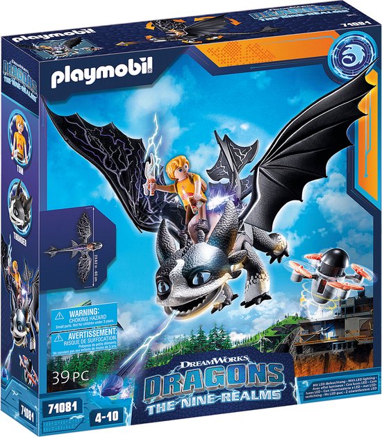 PLAYMOBIL How To Train Your Dragon Dragons: The Nine Realms - Thunder & Tom - 71081