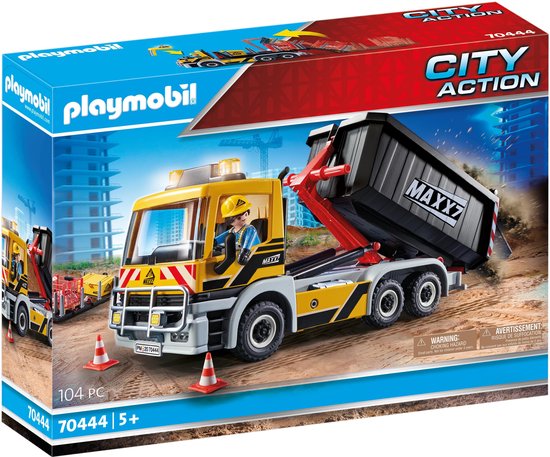 PLAYMOBIL City Action Vrachtwagen met wissellaadbak - 70444