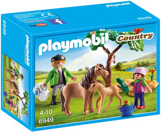 PLAYMOBIL Dierenarts met pony's - 6949