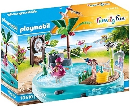 PLAYMOBIL Family Fun Leuk zwembad met watersplash - 70610