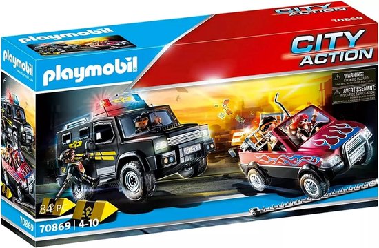 1x Playmobil City Action Opvolging van de bankrovers