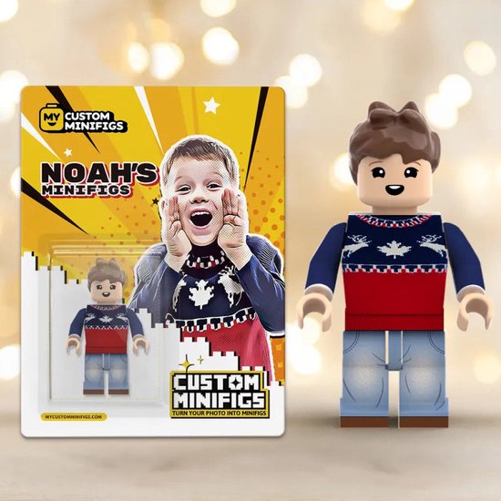 Gepersonaliseerde LEGO BRICK aan de hand van foto - Voor koppels, vrienden, familie en huisdier - Lego kerst - Lego creator - Lego technic - bouwsets - bouwstenen - volwassenen - kind - jongen - meisje - bouwen speelgoed