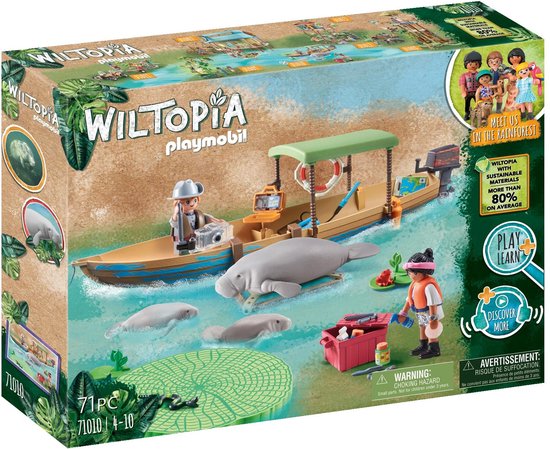 PLAYMOBIL Wiltopia Boottocht naar de zeekoeien - 71010