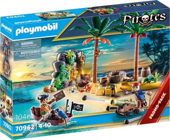 PLAYMOBIL Pirates Piratenschateiland met skelet - 70962