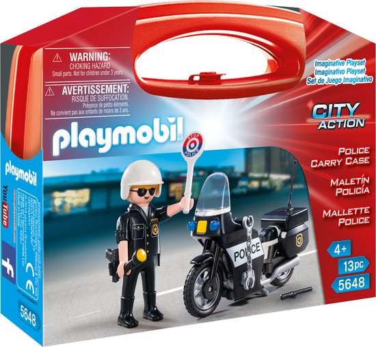 Actiefiguur City Action Police Playmobil 5648 Zwart (13 Pcs)