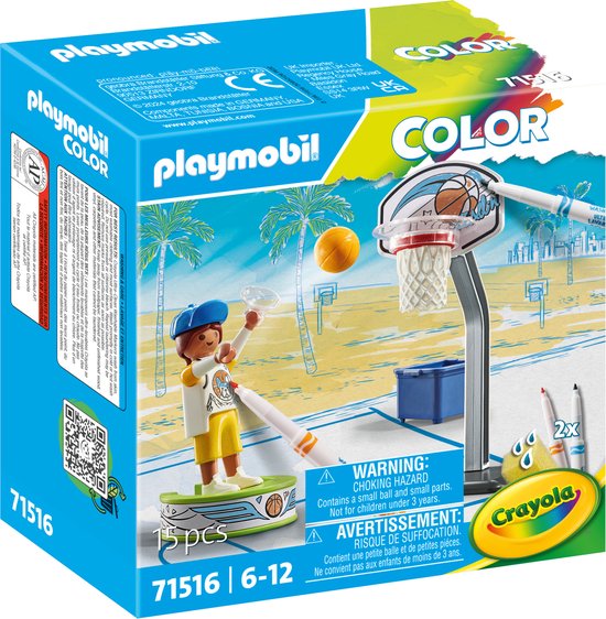 PLAYMOBIL Color Skater met basketbal - 71516