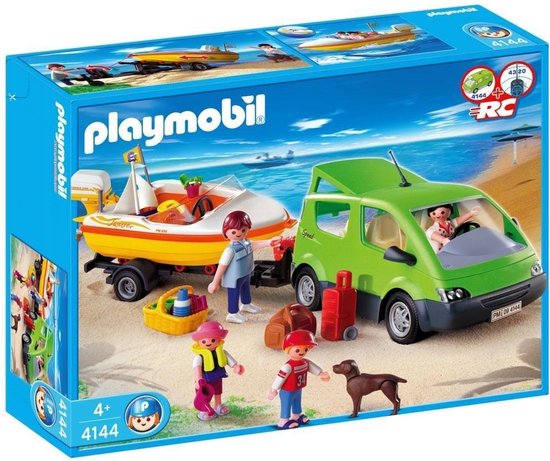 PLAYMOBIL Gezinswagen met boot - 4144