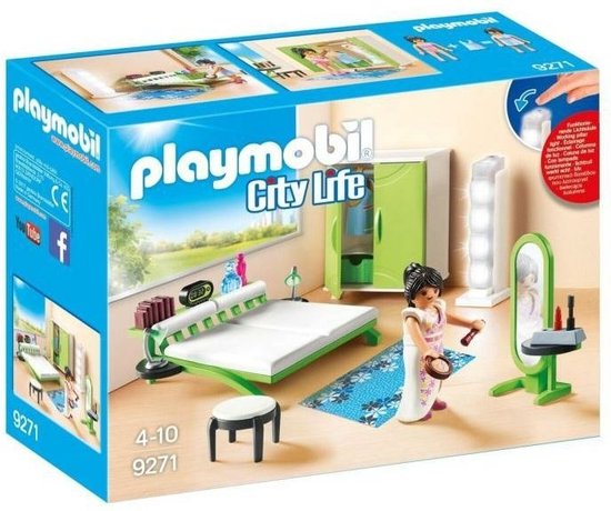 PLAYMOBIL City Life Slaapkamer met make-up tafel - 9271