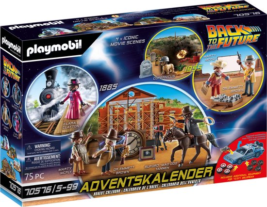 PLAYMOBIL Christmas Adventskalender 2022 "Back to the Future deel III" - 70576