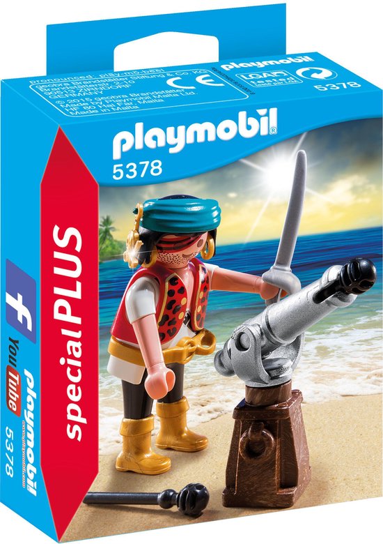 PLAYMOBIL Piraat met bronzen scheepskanon - 5378