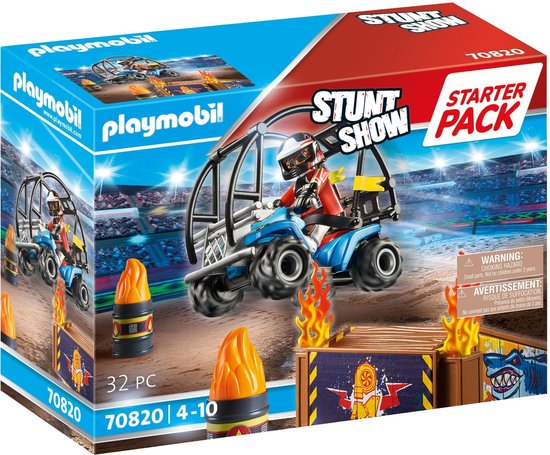 PLAYMOBIL Starterpack Stuntshow Quad met vuurhelling - 70820