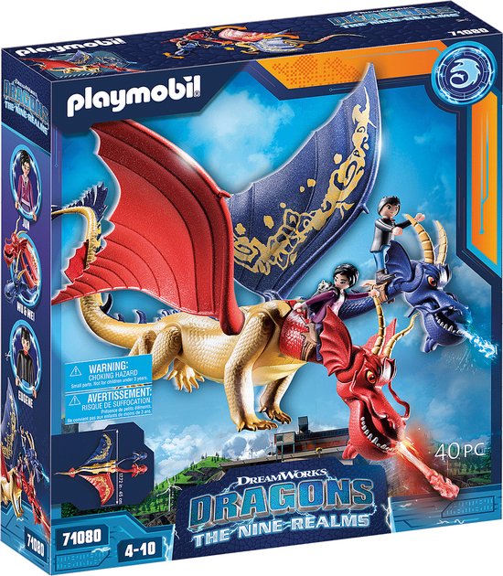 PLAYMOBIL How To Train Your Dragon Dragons: The Nine Realms - Wu & Wei with Jun - 71080