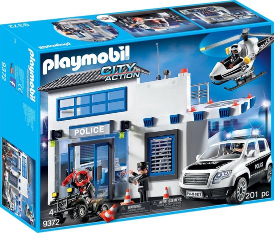 PLAYMOBIL  Politiepost met voertuigen - 9372