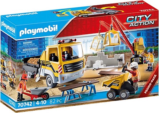 PLAYMOBIL City Action Bouwplaats met kiepwagen - 70742