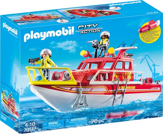 PLAYMOBIL  Brandweerboot - 70147