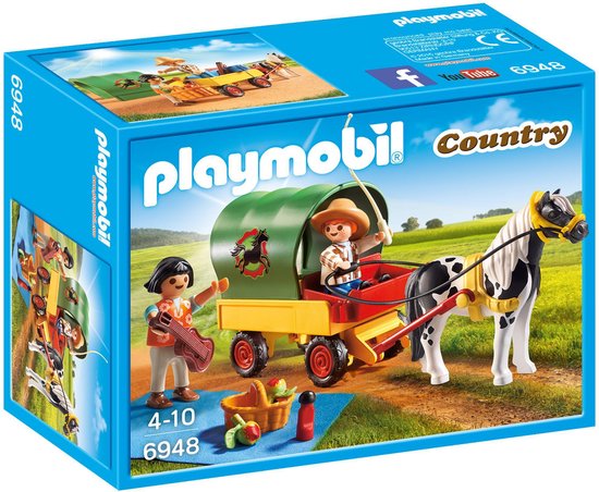 PLAYMOBIL  Picknick met ponywagen - 6948