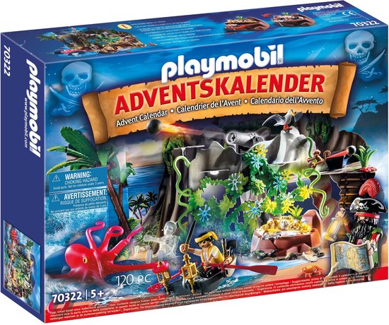 PLAYMOBIL Christmas Adventskalender "Schattenjacht in de Piraten-inham" - 70322