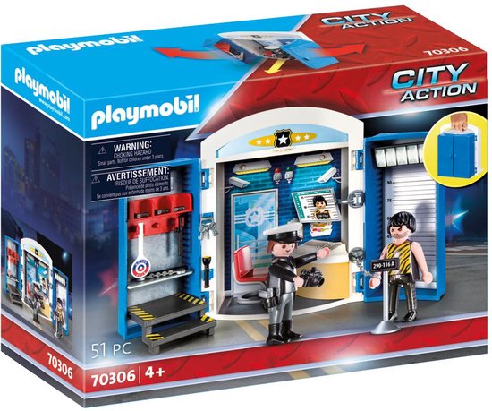 PLAYMOBIL City Action Speelbox Politiestation - 70306