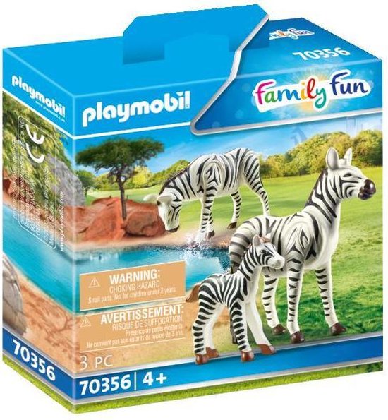 PLAYMOBIL Family Fun 2 zebra's met baby - 70356