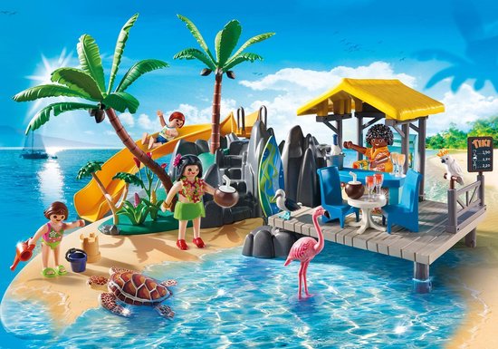 PLAYMOBIL Vakantie-eiland met strandbar - 6979