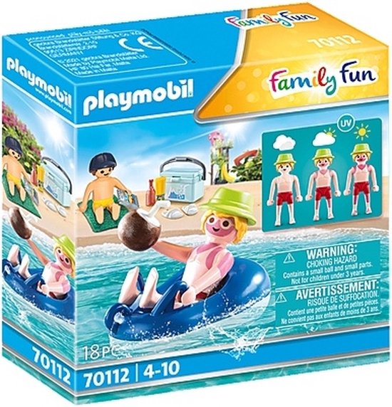 PLAYMOBIL Family Fun Badgast met zwembanden - 70112