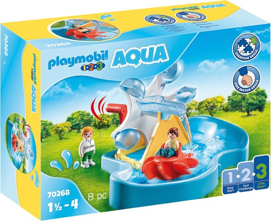 PLAYMOBIL 1.2.3. Aqua Waterrad met carrousel - 70268