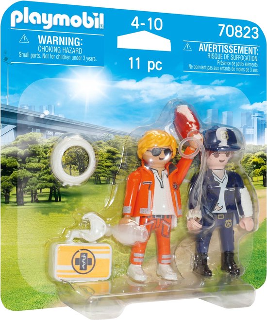 PLAYMOBIL DuoPack spoedarts en politieagente - 70823